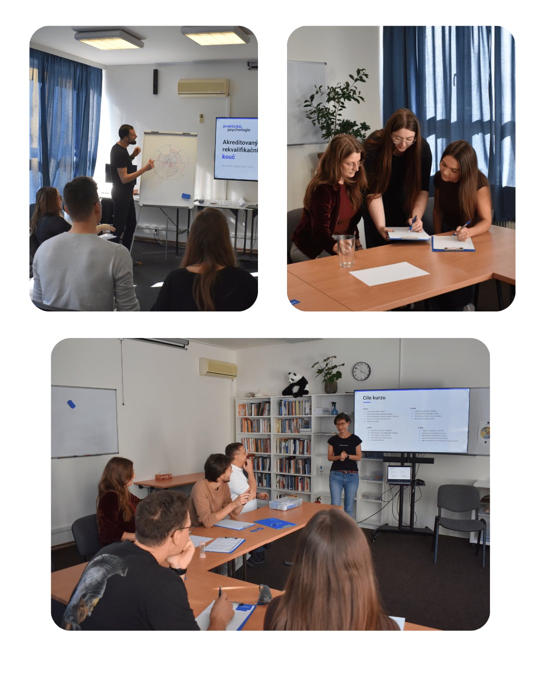 Studenti při výcviku